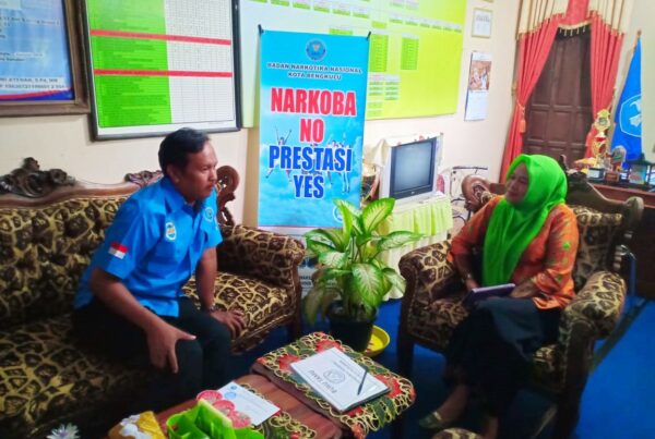 Koordinasi Dalam Rangka Pelaksanaan Advokasi Pembangunan Berwawasan Anti Narkoba ke SMP Negeri 05 Kota Bengkulu