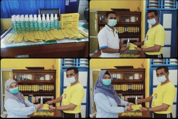 PEMBAGIAN VITAMIN DAN HANDSANITIZER KEPADA PEGAWAI BNN KOTA BENGKULU