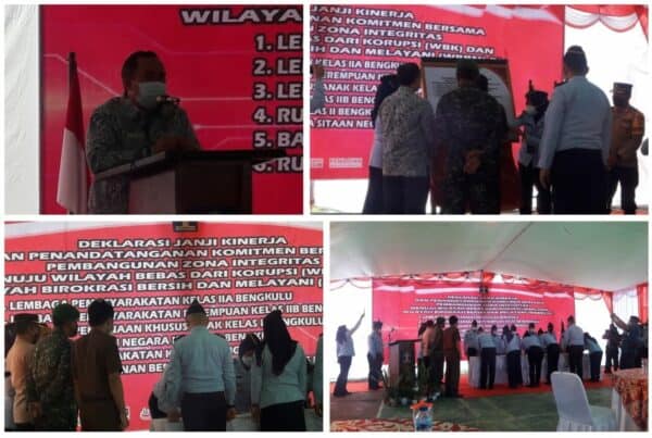 Penyuluh Ahli BNN Kota Hadiri Kegiatan Deklarasi Janji Kinerja dan Pencanangan Pembangunan Zona Integritas di LPP Kelas IIB Bengkulu