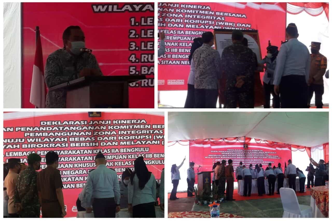 Konselor Adiksi Ahli Muda BNN Kota Bengkulu Hadiri Kegiatan Deklarasi Janji Kinerja dan Pencanangan Pembangunan Zona Integritas di LPP Kelas IIB Bengkulu Penyuluh Ahli BNN Kota Hadiri Kegiatan Deklarasi Janji Kinerja dan Pencanangan Pembangunan Zona Integritas di LPP Kelas IIB Bengkulu