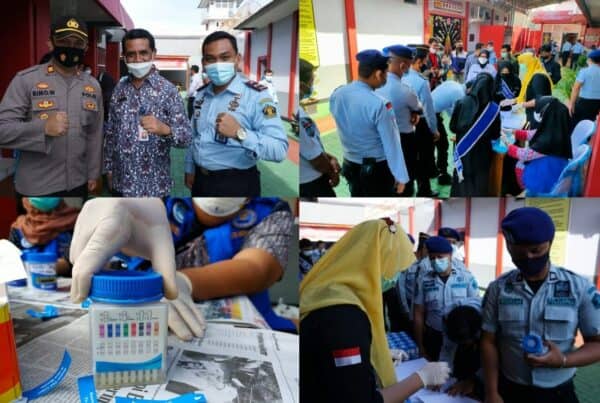 Pemberdayaan Masyarakat Anti Narkoba pada Kegiatan Pemeriksaan tes urine pada Petugas dan WBP Rutan Kelas II B Bengkulu