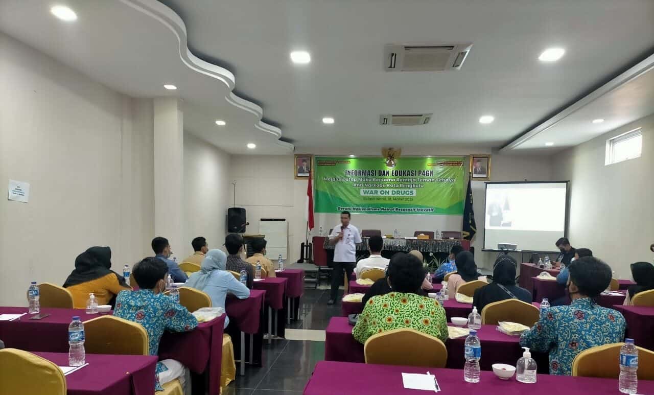 Kepala BNN Kota Bengkulu Gelar Informasi dan Edukasi P4GN Melalui Tatap Muka Bersama Remaja Teman Sebaya Anti Narkoba Kota Bengkulu War On Drugs Kepala BNN Kota Bengkulu Gelar Informasi dan Edukasi P4GN Melalui Tatap Muka Bersama Remaja Teman Sebaya Anti Narkoba Kota Bengkulu War On Drugs