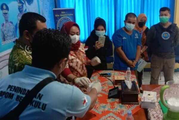 BNN Kota Bengkulu Musnahkan Barang Bukti Narkotika Golongan I Jenis Shabu Di Aula BNN Kota Bengkulu