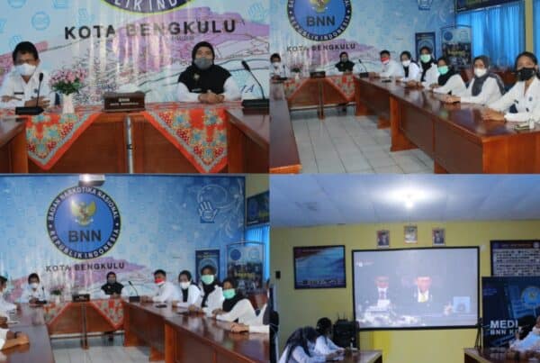 Seluruh Personil BNN Kota Bengkulu Mendengarkan Langsung Pidato Presiden Republik Indonesia Dalam Rangka Hari Ulang Tahun Ke 76 Republik Indonesia secara Virtual