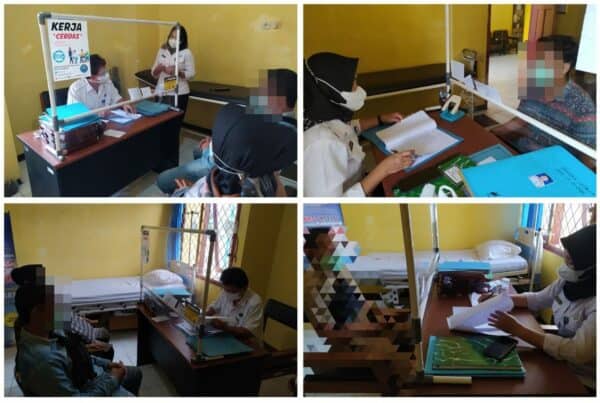 Petugas Klinik Rafflesia Care BNN Kota Bengkulu Konseling 2 Residen Rawat Jalan Di Ruang Asesmen Klinik BNN Kota Bengkulu