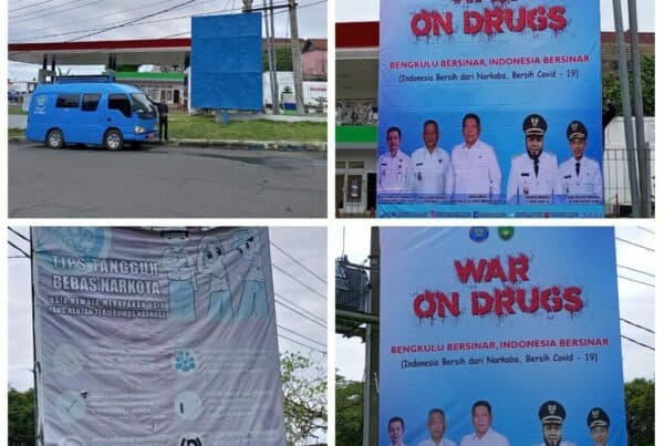 BNN Kota Bengkulu Tebar Baliho “War On Drugs” Yang Berisi Ajakan Untuk Secara Bersama-sama Menyatakan Perang Terhadap Narkoba