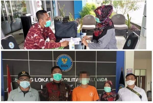 Petugas Rehabilitasi Antar Residen Untuk Menjalani Rehabilitasi Rawat Inap Di Balai Rehabilitasi Kalianda Provinsi Lampung