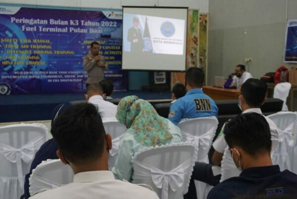 Tim P2M BNN Kota Bengkulu Adakan Informasi Edukasi P4GN Melalui Sosialisasi/Penyuluhan di Pertamina Parta Niaga Bengkulu