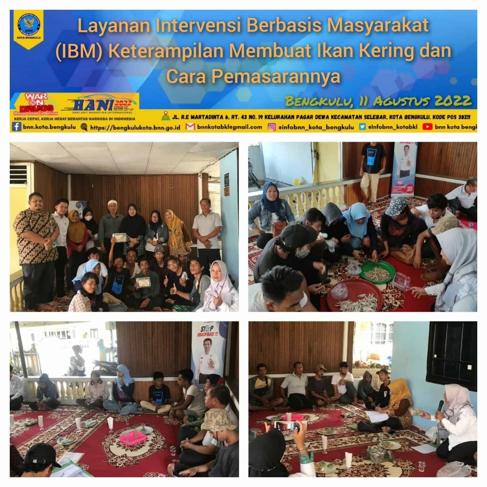 Kegiatan BNN Kota Bengkulu Dalam Layanan Intervensi Berbasis Masyarakat (IBM) Keterampilan Membuat Ikan Kering dan Cara Pemasarannya Kegiatan BNN Kota Bengkulu Dalam Layanan Intervensi Berbasis Masyarakat (IBM) Keterampilan Membuat Ikan Kering dan Cara Pemasarannya