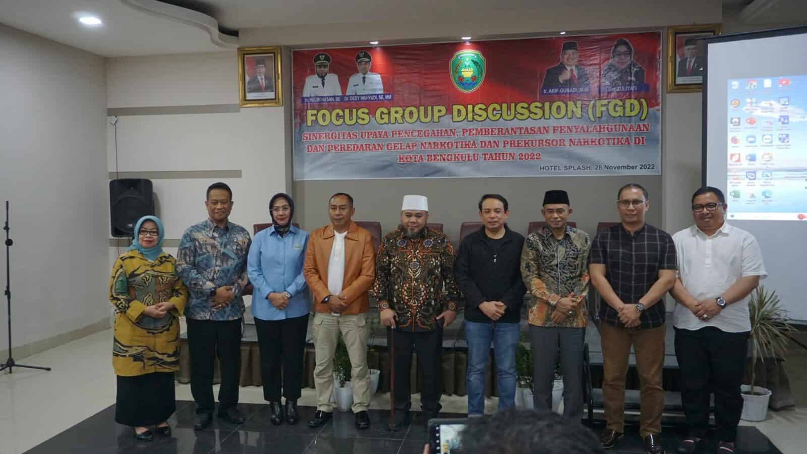Focus Group Discussion (FGD) Sinergitas Upaya Pencegahan Pemberantasan Penyalahgunaan dan Peredaran Gelap Narkotika di Prekursor Narkotika di Kota Bengkulu Tahun 2022 Focus Group Discussion (FGD) Sinergitas Upaya Pencegahan Pemberantasan Penyalahgunaan dan Peredaran Gelap Narkotika di Prekursor Narkotika di Kota Bengkulu Tahun 2022