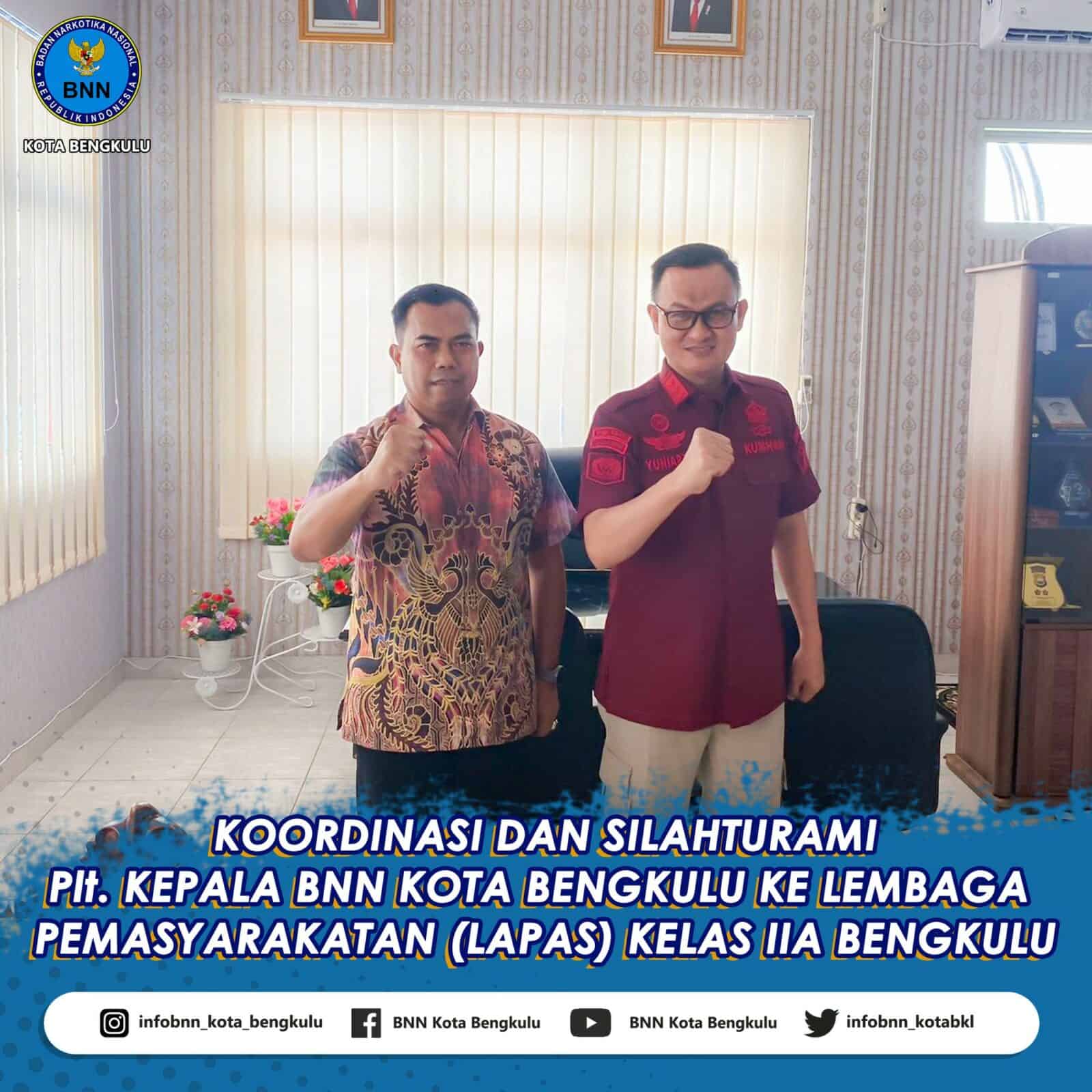 Memperkuat Sinergitas Bersinergi dalam pemberantasan narkoba antar Lapas Bengkulu dengan BNN Kota Bengkulu Memperkuat Sinergitas Bersinergi dalam pemberantasan narkoba antar Lapas Bengkulu dengan BNN Kota Bengkulu